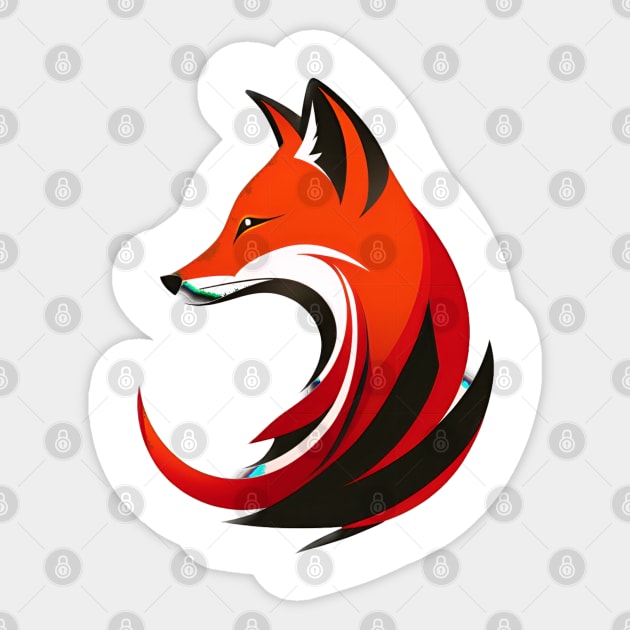 Focus Fox Face Sticker by Holisticfox